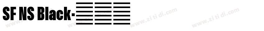 SF NS Black字体转换